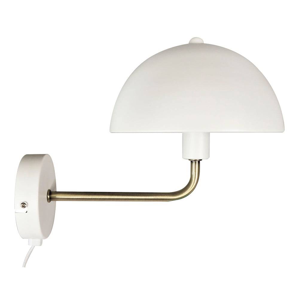 Leitmotiv Nástenná lampa v bielo-zlatej farbe  Bonnet, výška 25 cm, značky Leitmotiv