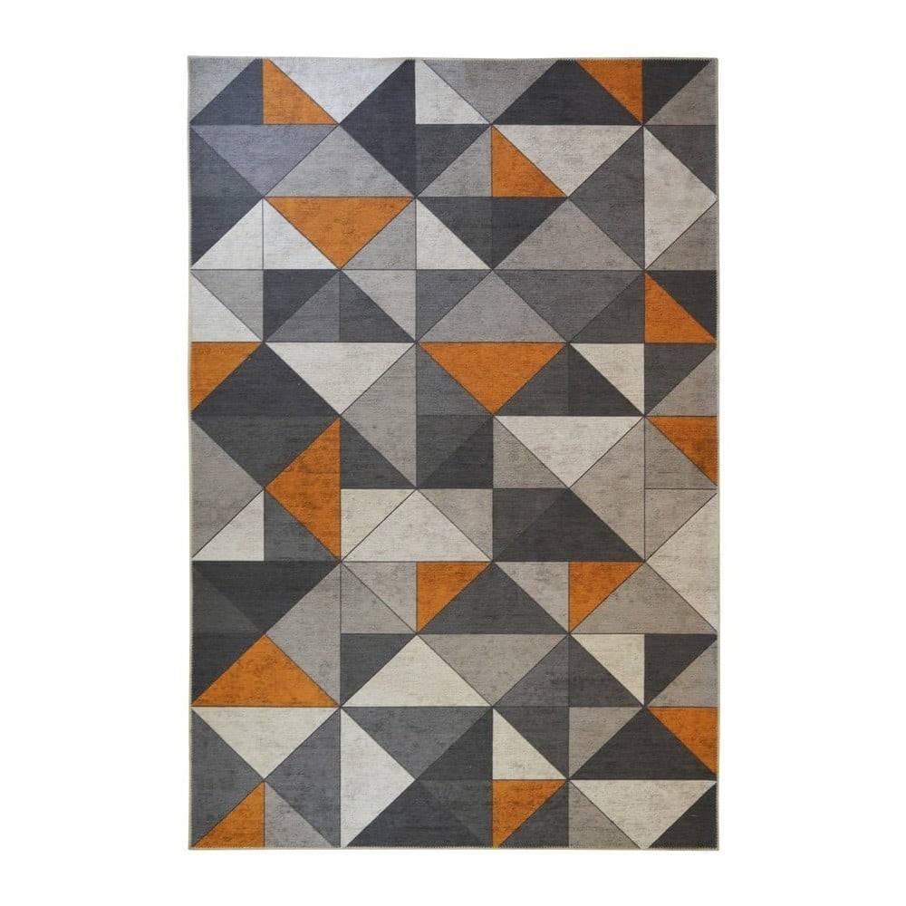 Floorita Sivo-oranžový koberec  Shapes, 120 x 180 cm, značky Floorita