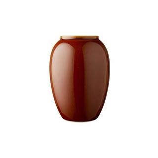 Bitz Oranžová kameninová váza  Pottery, značky Bitz
