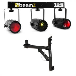 Beamz  3-Some, trojica RGBW LED svetiel, Multibodový laser mikrofón, značky Beamz
