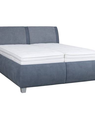 Beldomo - Sleep ČALÚNENÁ POSTEĽ, 180/200 cm, textil, modrá, sivá