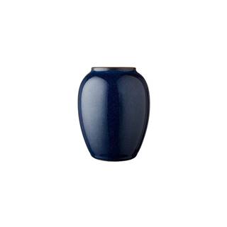 Modrá kameninová váza Bitz, výška 12,5 cm