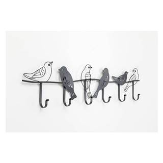 Kare Design Čierny kovový nástenný vešiak  Birds, šírka 85 cm, značky Kare Design