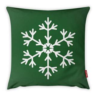 Vitaus Obliečka na vankúš  Christmas Period Green Simple Snowflake, 43 x 43 cm, značky Vitaus
