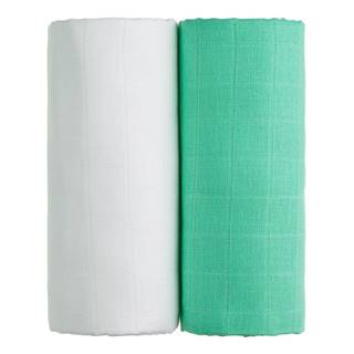 T-TOMI Súprava 2 bavlnených osušiek v bielej a zelenej farbe  Tetra, 90 x 100 cm, značky T-TOMI