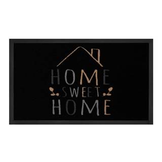 Čierna rohožka Hanse Home Home Sweet Home, 45 x 75 cm