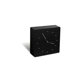 Gingko Čierny budík s bielym LED displejom  Analogue Click Clock, značky Gingko