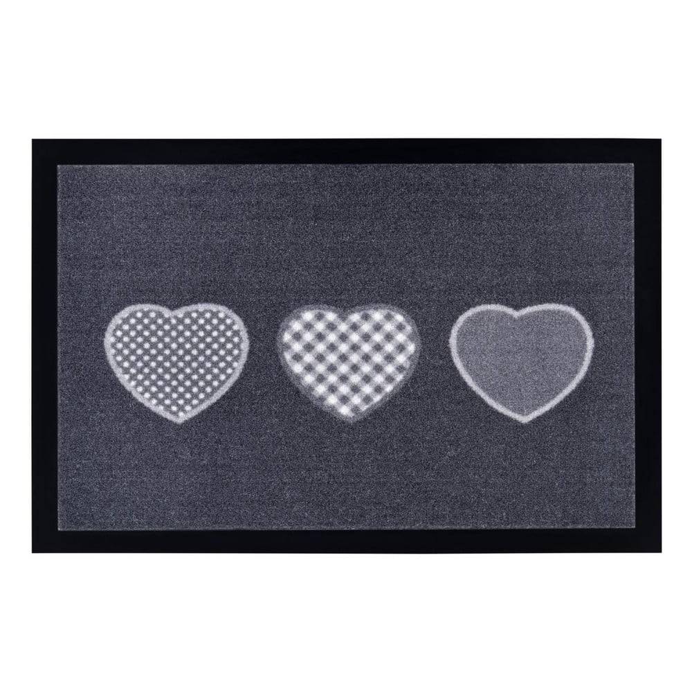 Hanse Home Sivá rohožka  Hearts, 40 x 60 cm, značky Hanse Home