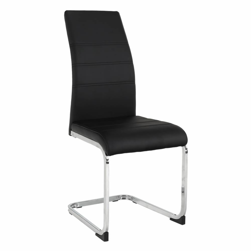 Kondela Jedálenská stolička čierna/chróm VATENA R1 rozbalený tovar, značky Kondela