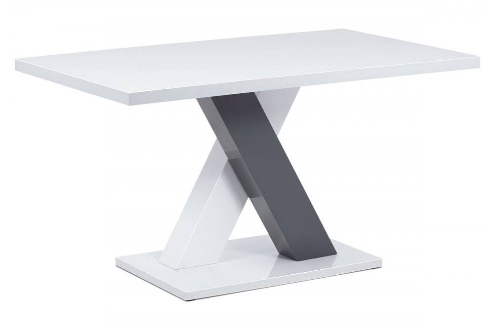 AUTRONIC  AT-4005 WT jedálenský stôl 140x80x76, biely HG ,materiál MDF, značky AUTRONIC