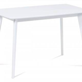 AUTRONIC  AUT-008 WT Jedálenský stôl 120x75x75 cm, masív kaučukovník, biely matný lak, značky AUTRONIC