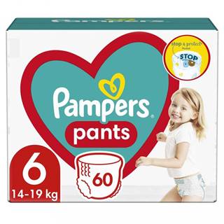 PAMPERS  Pants Nohavičky plienkové jednorazové 6 (15 kg+) 60 ks - GIANT+ PACK, značky PAMPERS