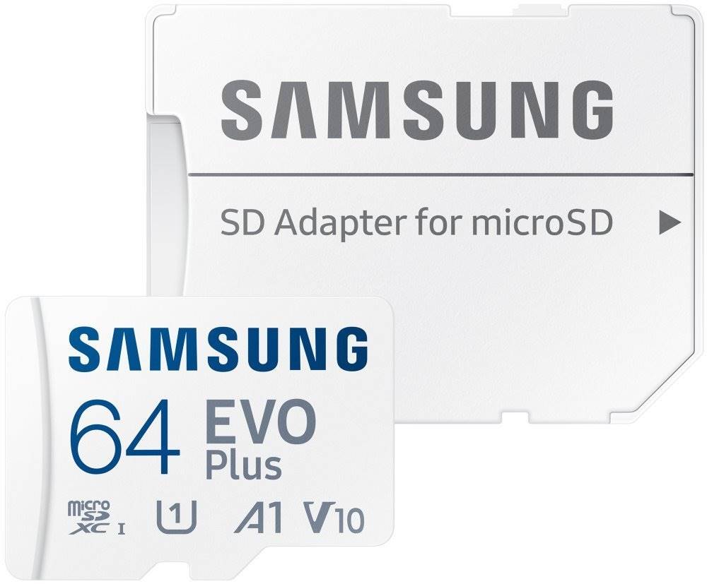 MICROSD microSDXC 64GB EVO Plus Samsung Class 10 vč. Adapteru, značky MICROSD