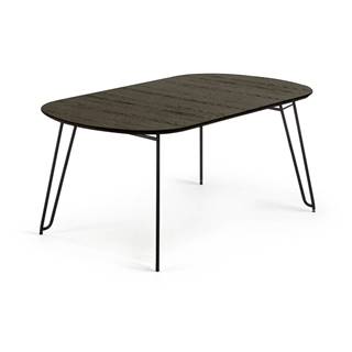 Kave Home Čierny rozkladací jedálenský stôl  Norfort, 140 x 90 cm, značky Kave Home