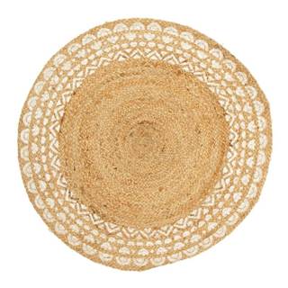 Sass & Belle Jutový koberec s prímesou bavlny  Ibiza, ø 90 cm, značky Sass & Belle