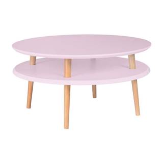 Ružový konferenčný stolík Ragaba UFO, ⌀ 70 cm