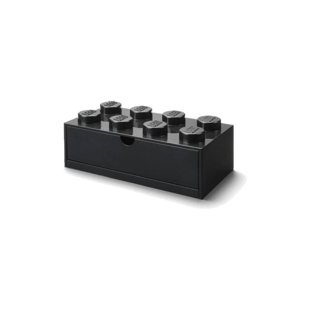 LEGO® Čierny stolový box so zásuvkou  Brick, 31,6 x 11,3 cm, značky LEGO®