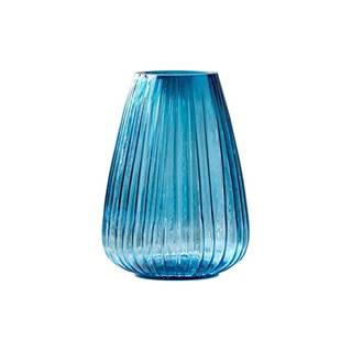 Bitz Modrá sklenená váza  Kusintha, výška 22 cm, značky Bitz