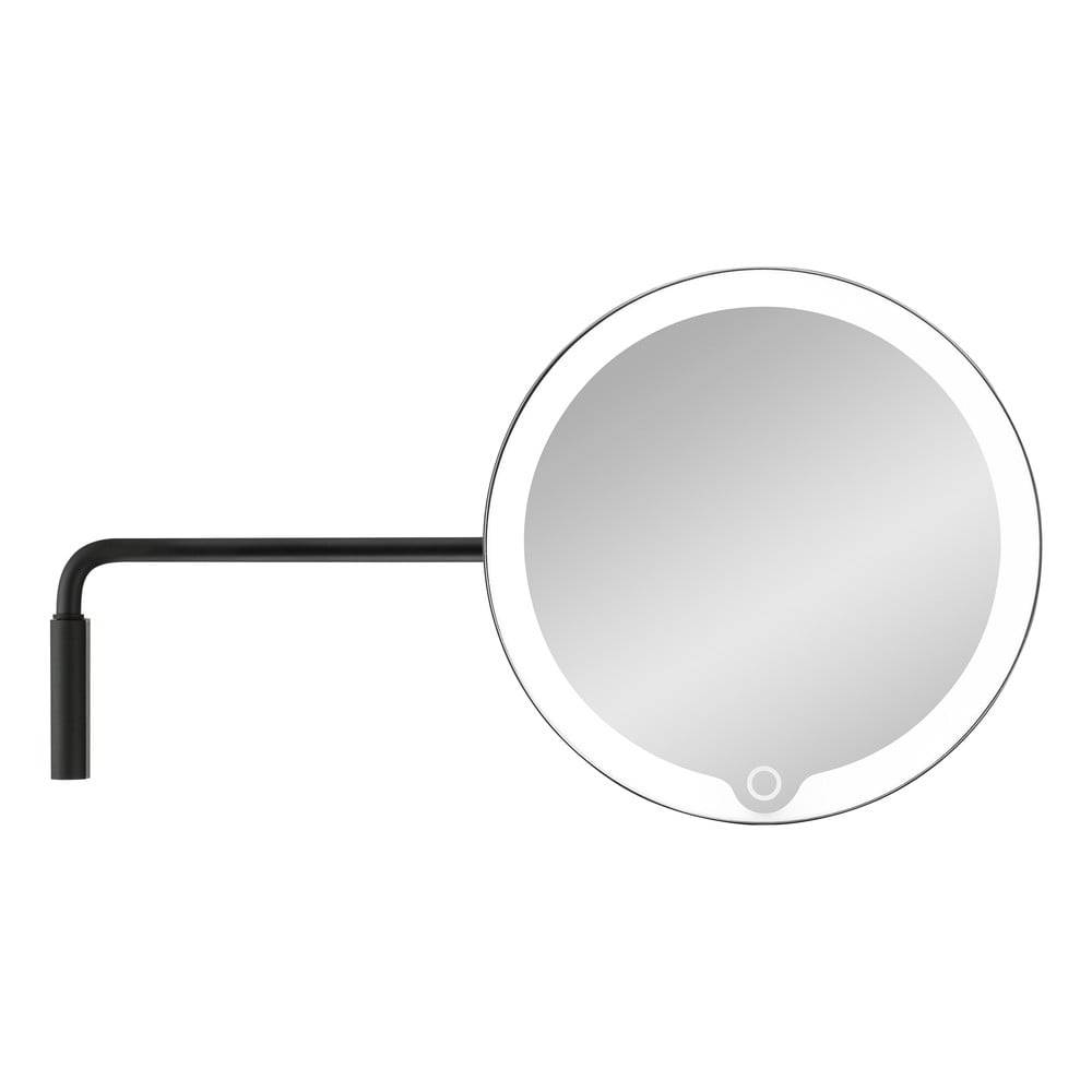 Blomus Čierne nástenné kozmetické zrkadlo s LED podsvietením  Modo, značky Blomus