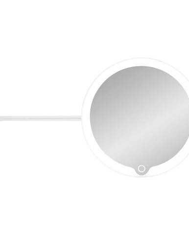 Biele nástenné kozmetické zrkadlo s LED podsvietením Blomus Modo
