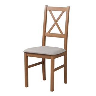 Sconto Jedálenská stolička NILA 10 dub stirling/béžová, značky Sconto