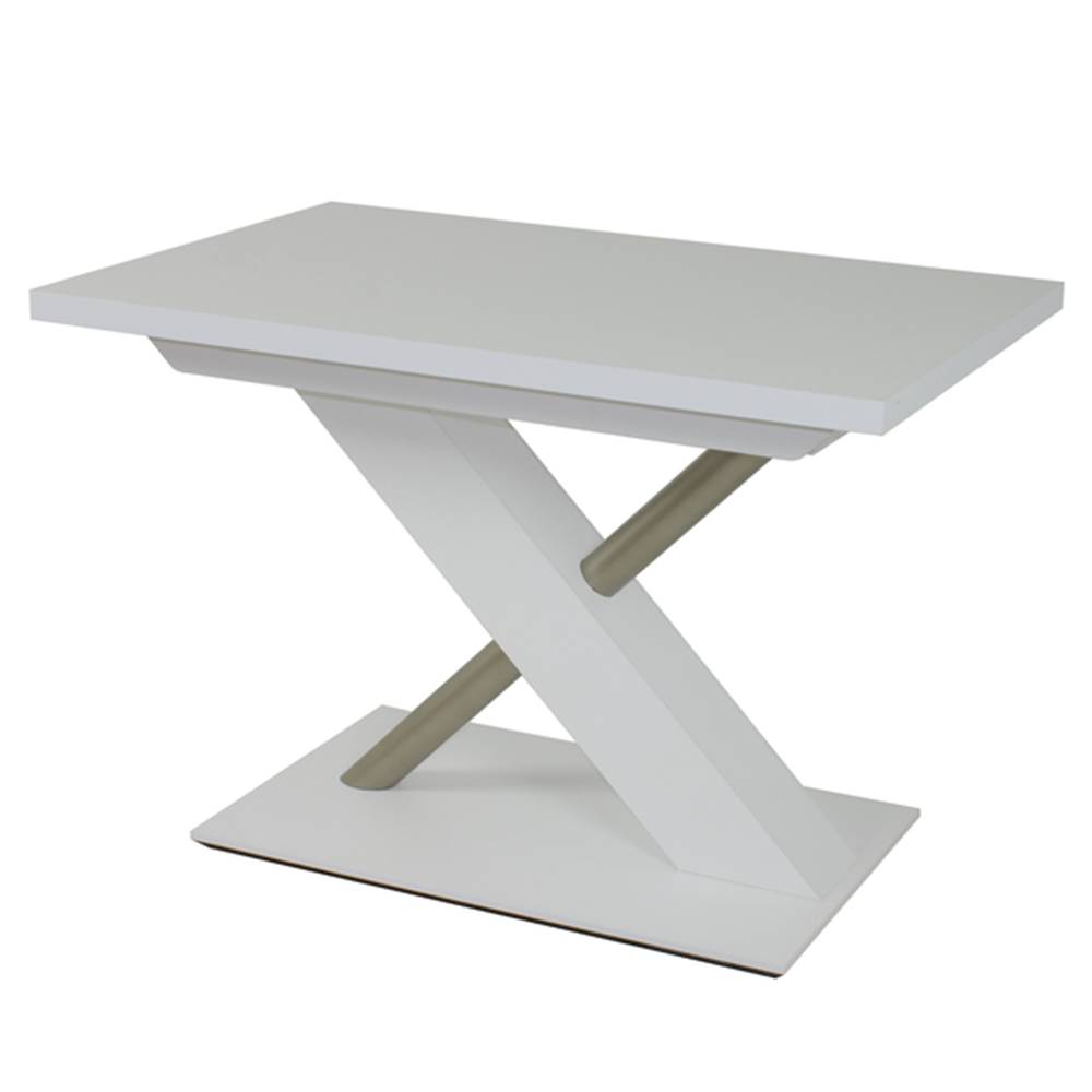 Sconto Jedálenský stôl UTENDI biela, šírka 130 cm, značky Sconto