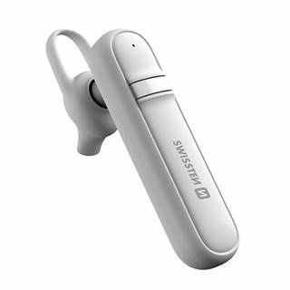 Swissten SWISSTEN Bluetooth headset caller bezdrôtové slúchadlo handsfree, ovládanie hlasitosti, biela, bluetooth, značky Swissten