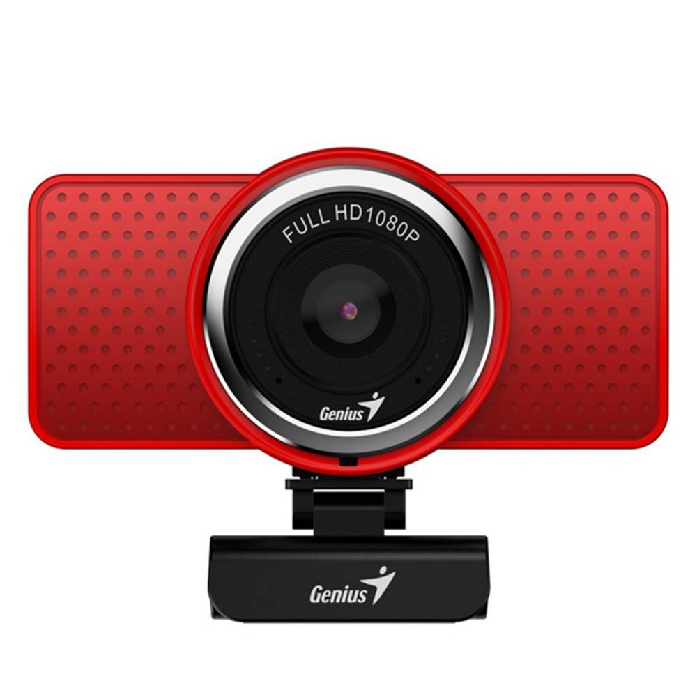 Genius  Full HD Webkamera ECam 8000, 1920x1080, USB 2.0, červená, Windows 7 a vyšší, FULL HD, 30 FPS, značky Genius