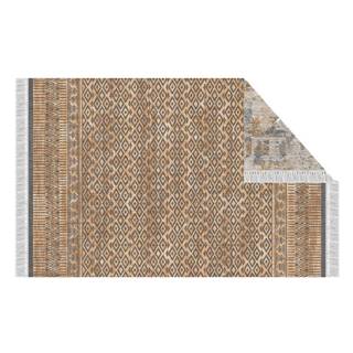 KONDELA Obojstranný koberec, vzor/hnedá, 80x150, MADALA