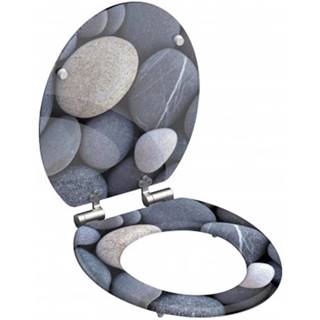 ASKO - NÁBYTOK WC doska Grey stones, Soft-Close, MDF, značky ASKO - NÁBYTOK