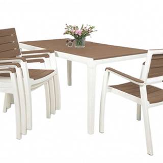 Keter Záhradný nábytok  Harmony set stôl + 4 stoličky biely / cappuccino, značky Keter