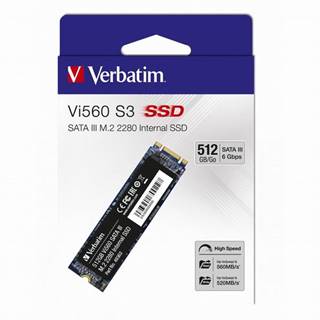 Verbatim Interný disk SSD  M.2 SATA III, 512GB, GB, Vi560, 49363, 560 MB/s-R, 520 MB/s-W, značky Verbatim
