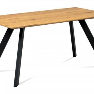 AUTRONIC HT-712 OAK jedálenský stôl 160x90 cm, MDF dekor dub, kov čierny mat