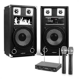 Electronic-Star  Karaoke Set "STAR-10A" PA reproduktory, bezdrôtový mikrofón, 600W, značky Electronic-Star