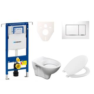 Cenovo zvýhodnený závesný WC set Geberit do ľahkých stien / predstenová montáž + WC S-Line S-line Pro