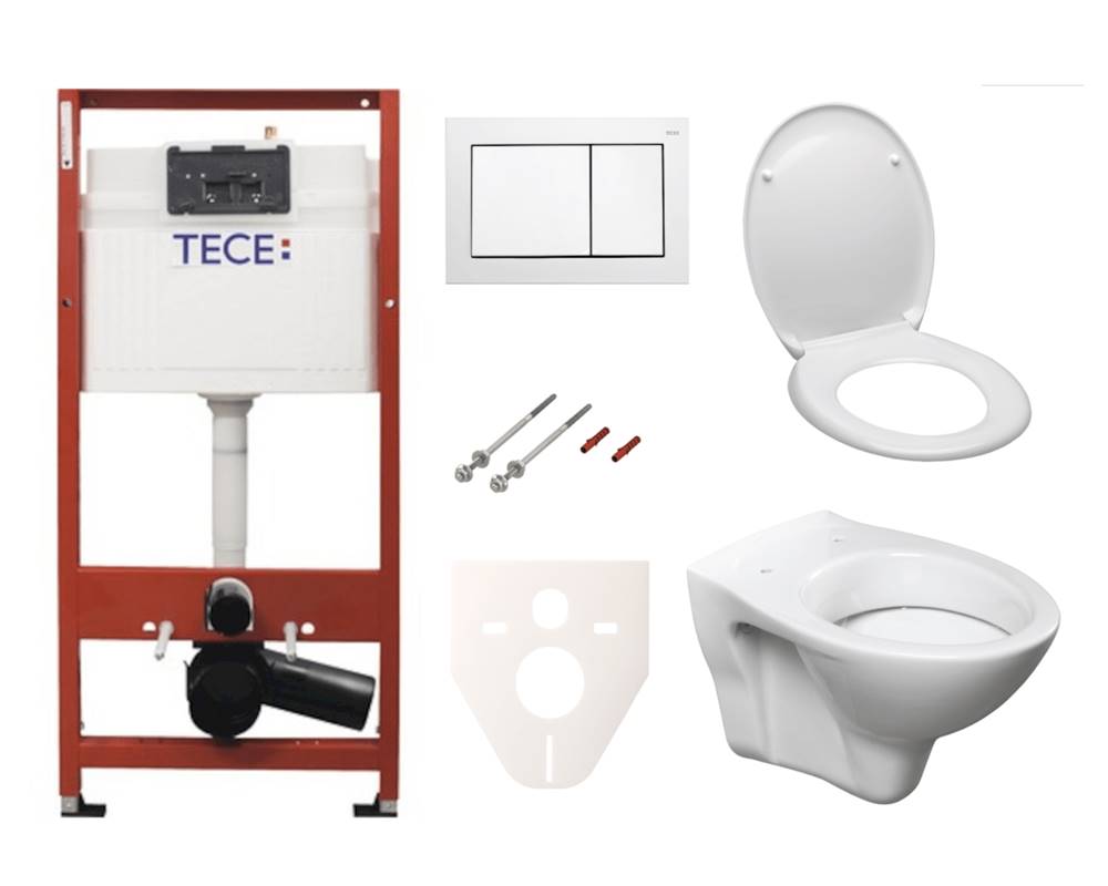 Tece Cenovo zvýhodnený závesný WC set TECE do ľahkých stien / predstenová montáž + WC S-Line S-line Pro, značky Tece
