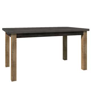 Kondela Jedálenský stôl rozkladací dub lefkas tmavý/smooth sivý 160-203x90 cm MONTANA STW, značky Kondela