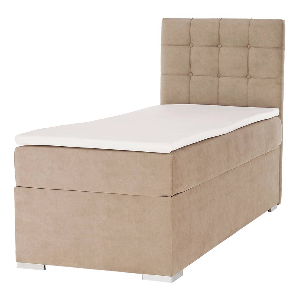 Kondela Boxspringová posteľ jednolôžko svetlohnedá 90x200 pravá DANY, značky Kondela