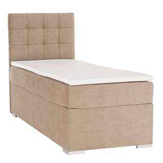Kondela Boxspringová posteľ jednolôžko svetlohnedá 80x200 ľavá DANY, značky Kondela