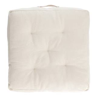 Biely bavlnený sedák Kave Home Sarit, 60 x 60 cm