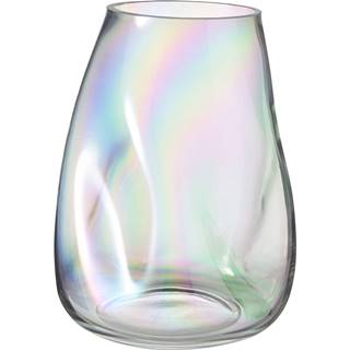 Westwing Collection Irisovaná fúkaná sklenená váza  Rainbow, výška 26 cm, značky Westwing Collection