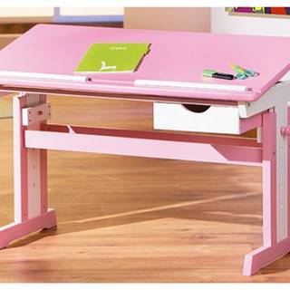 ASKO - NÁBYTOK Písací stôl Cecilia, ružový/biely, značky ASKO - NÁBYTOK