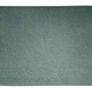 Kúpeľňová predložka Ocean, BIO bavlna, tmavo zelená, vlnkovaný vzor, 50x70 cm