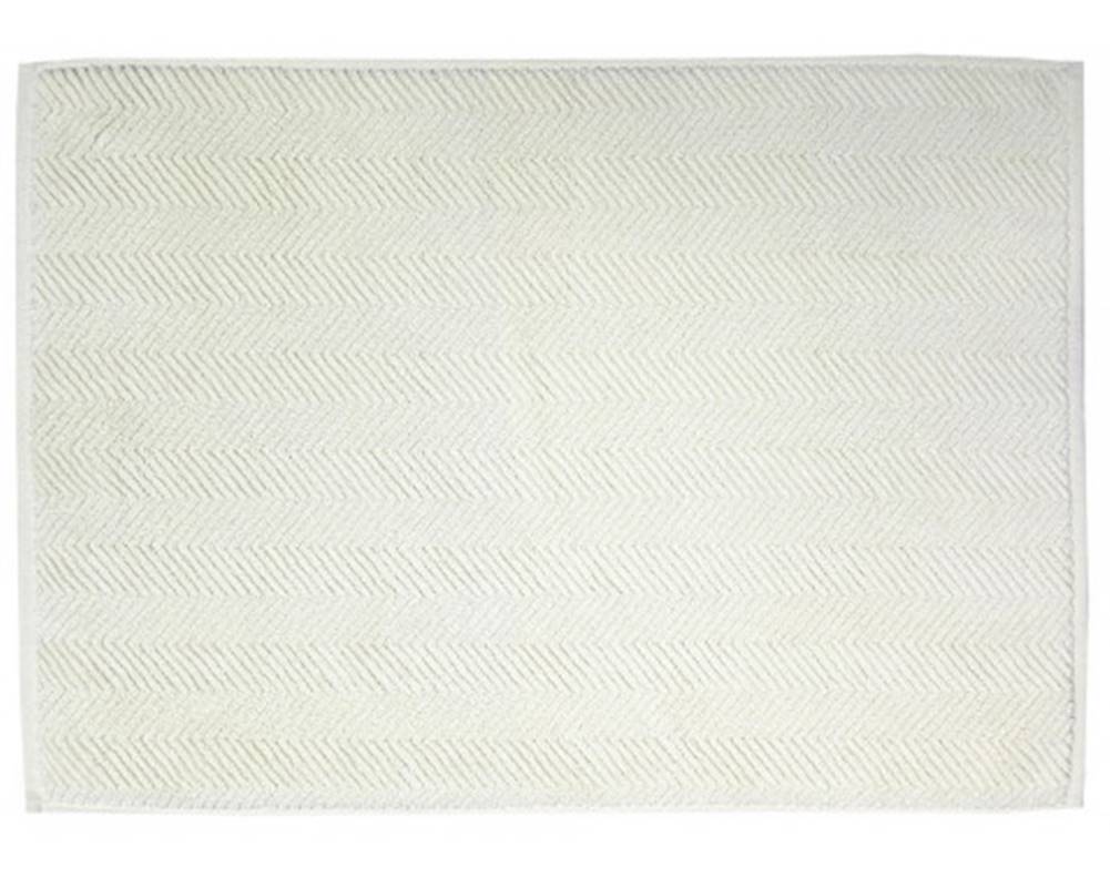 ASKO - NÁBYTOK Kúpeľňová predložka Ocean, BIO bavlna, krémová, vlnkovaný vzor, 50x70 cm, značky ASKO - NÁBYTOK