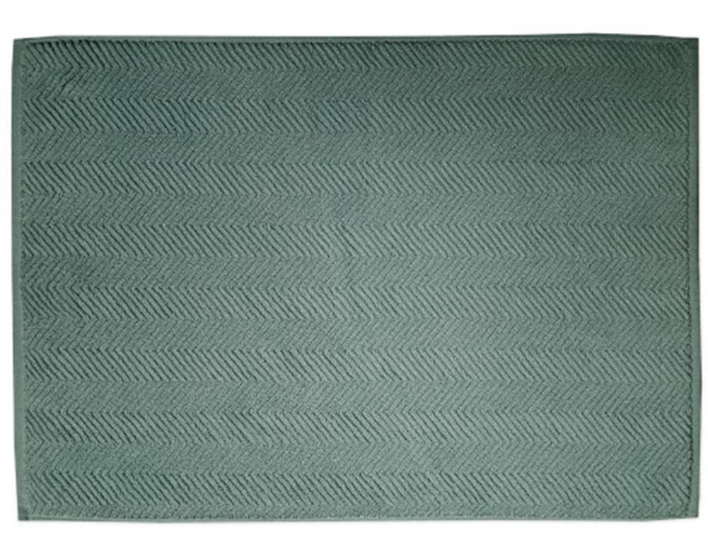 ASKO - NÁBYTOK Kúpeľňová predložka Ocean, BIO bavlna, tmavo zelená, vlnkovaný vzor, 50x70 cm, značky ASKO - NÁBYTOK