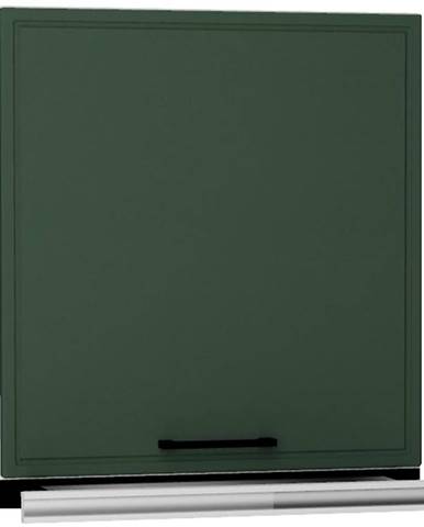 Kuchynské skrinka Emily W60/68 Slim s striebro kapucňou zelená mat