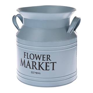 Dakls Modrý kovový kvetináč  Flower Market, ø 20 cm, značky Dakls