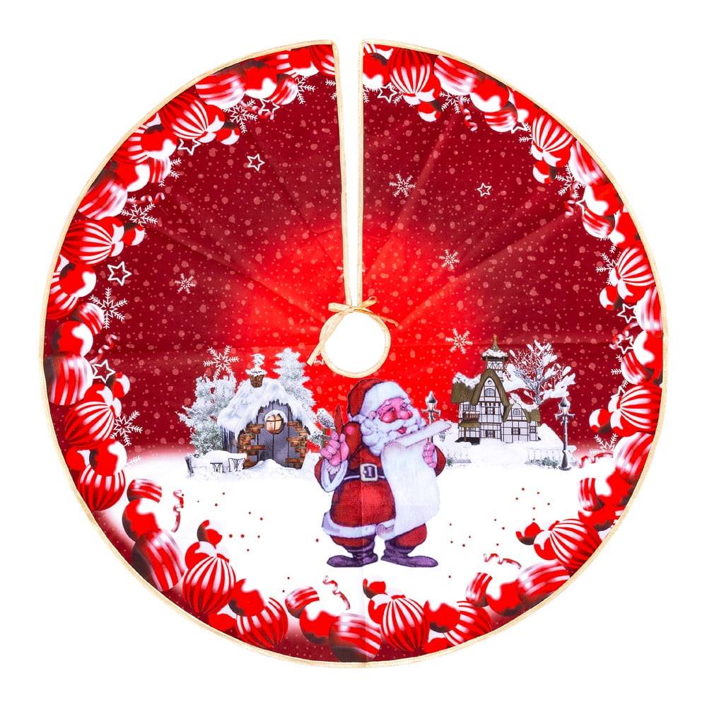 Unimasa Červený okrúhly koberec pod vianočný stromček Casa Selección, ø 100 cm, značky Unimasa