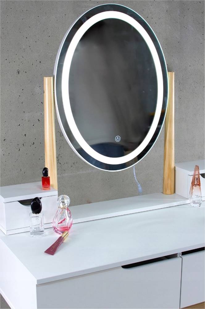 ArtJum  Toaletný stolík WERRY s oválnym LED zrkadlom, značky ArtJum