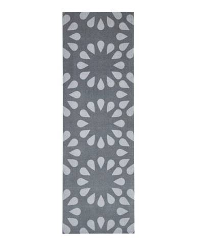 Sivý behúň Zala Living Bloom, 50 × 150 cm